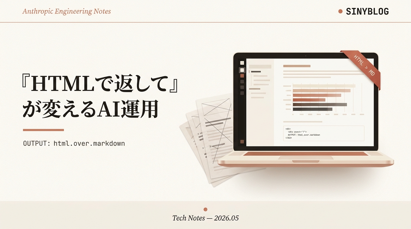 Claude Codeに『HTMLで返して』と頼むだけで世界が変わる — AnthropicエンジニアThariqが推す新しい出力フォーマット論
