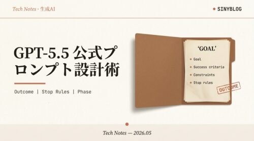 OpenAI公式『GPT-5.5 Prompting Guide』非エンジニア向け超やさしい解説 — プロンプトは「指示書」から「お願い文」へ、明日から使える12のコツ
