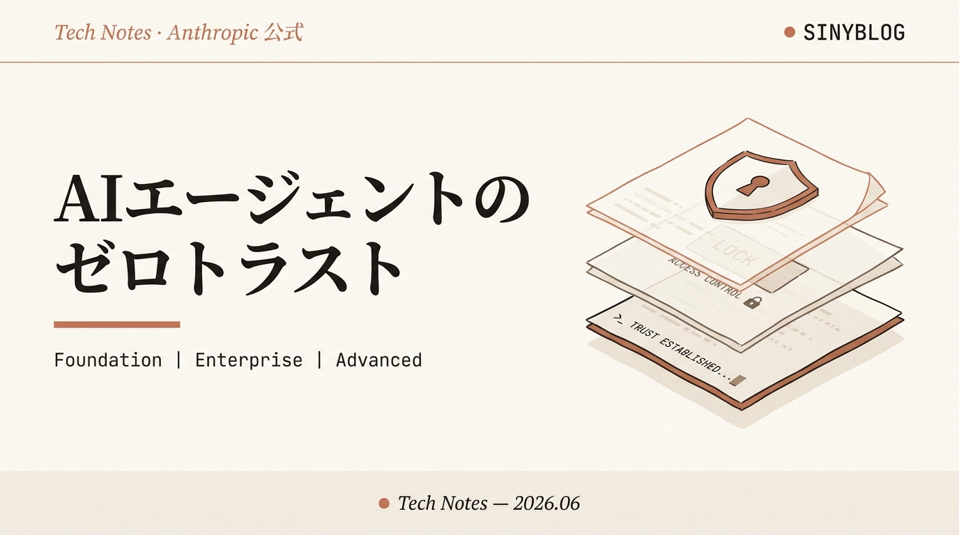 Anthropic公式『Zero Trust for AI Agents』完全解説 — AIエージェント時代のゼロトラスト設計図を日本語で読み解く