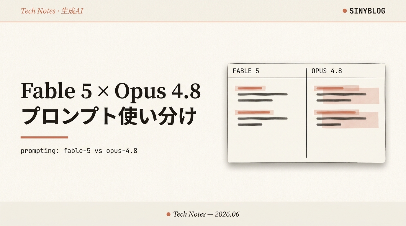 Anthropic公式『Prompting Claude Fable 5』完全解説 — Opus 4.8 ガイドとの違いと使い分け
