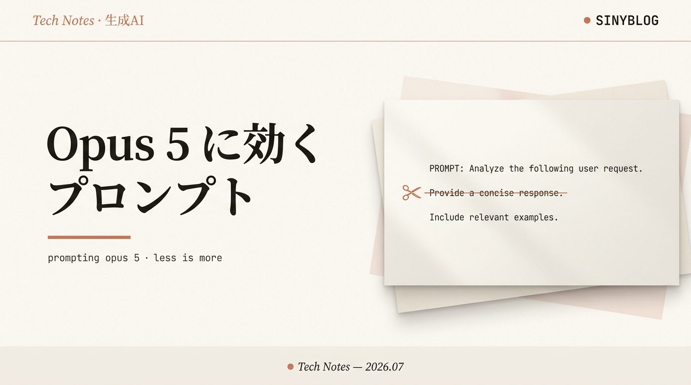 Claude Opus 5 に効くプロンプト徹底解説｜「検証して」は削る・公式スニペット全文つき