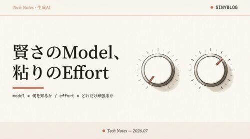 「Model」と「Effort」の違い完全ガイド ― Claude Codeの賢さと粘り強さを使い分ける