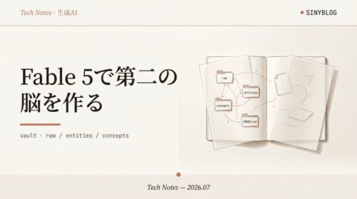 Fable 5で「第二の脳」を作る──Obsidian×Claude Codeで“使うほど賢くなる業務OS”を組む完全ガイド